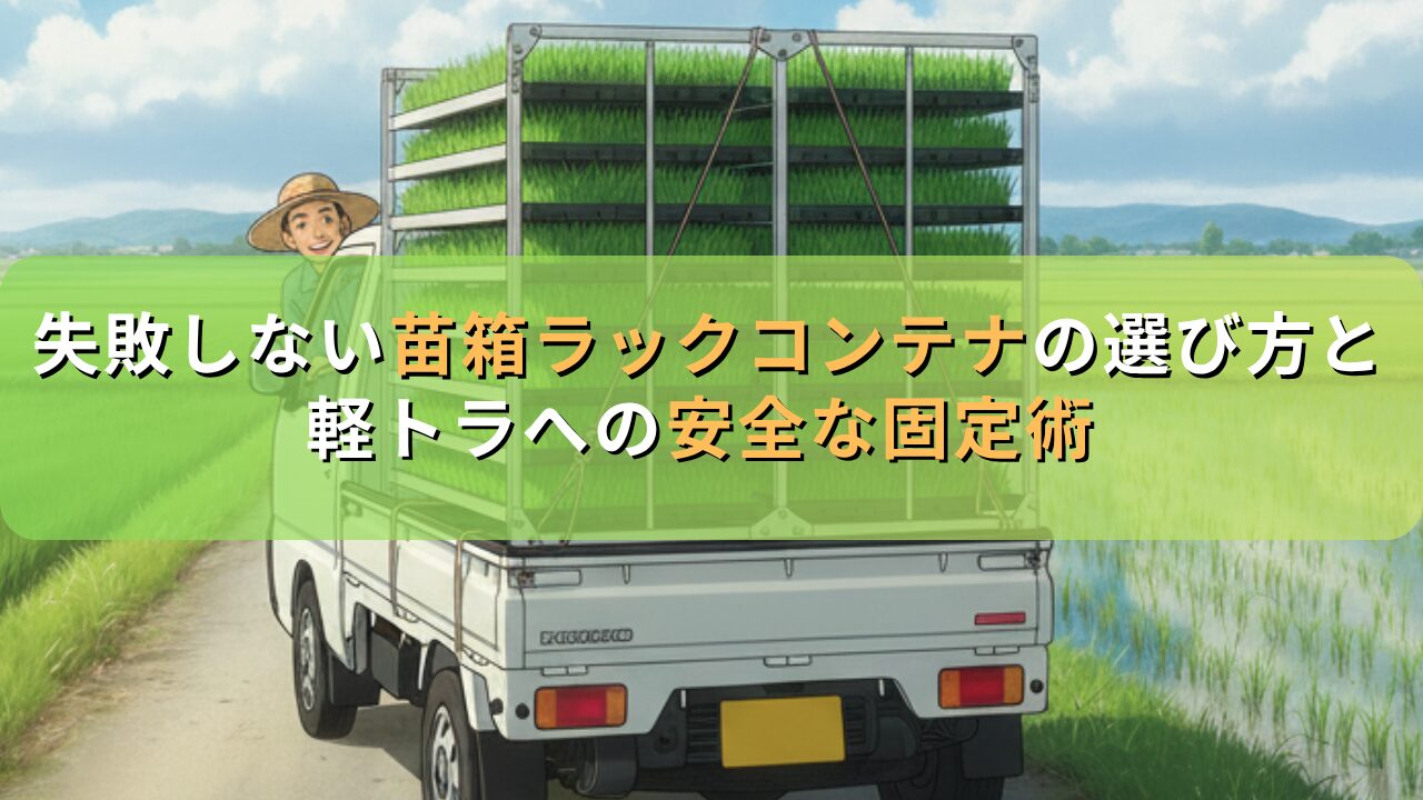失敗しない苗箱ラックコンテナの選び方と軽トラへの安全な固定術