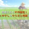 間違えると不作確定！溝切りと中干しのやり方と時期はいつ？