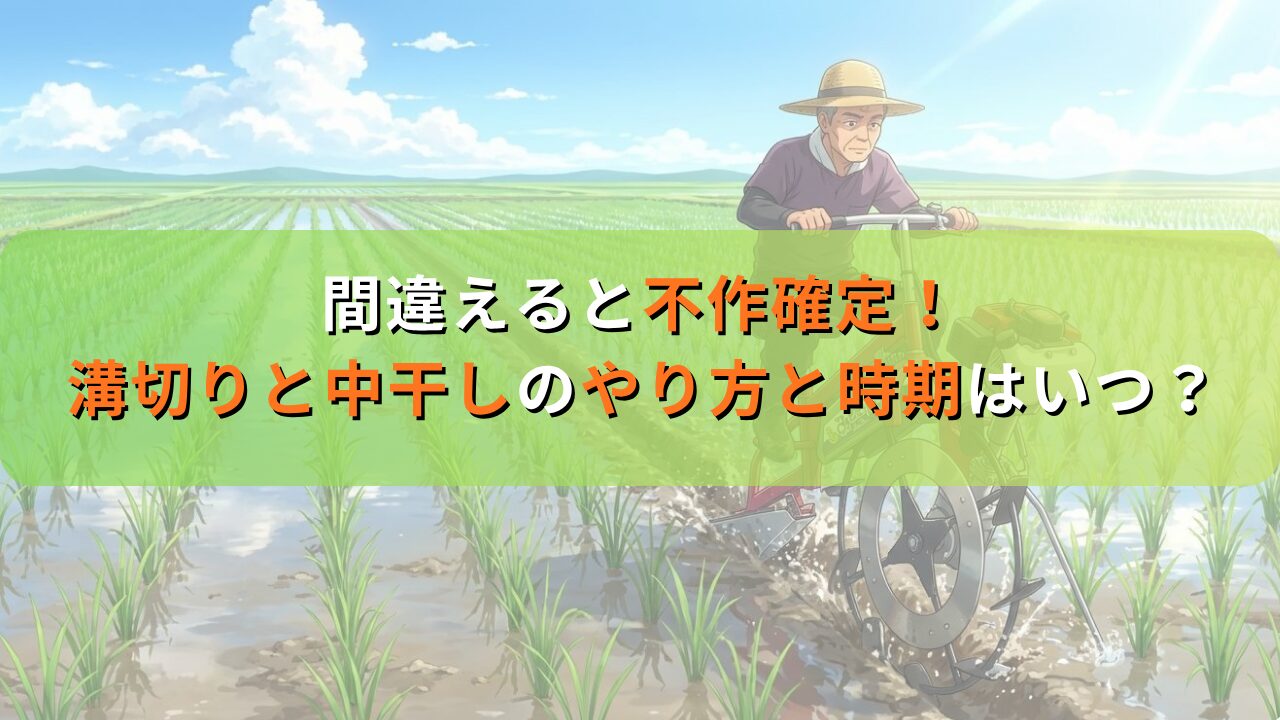 間違えると不作確定！溝切りと中干しのやり方と時期はいつ？