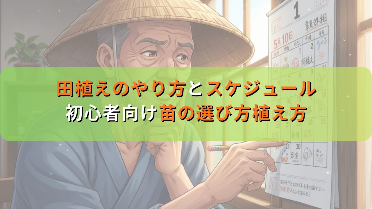 田植えのやり方とスケジュール｜初心者向け育苗から植え方のコツ