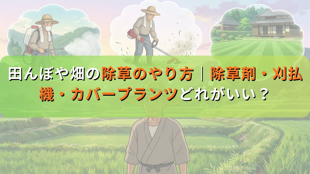 田んぼや畑の除草のやり方｜除草剤・刈払機・カバープランツどれがいい？