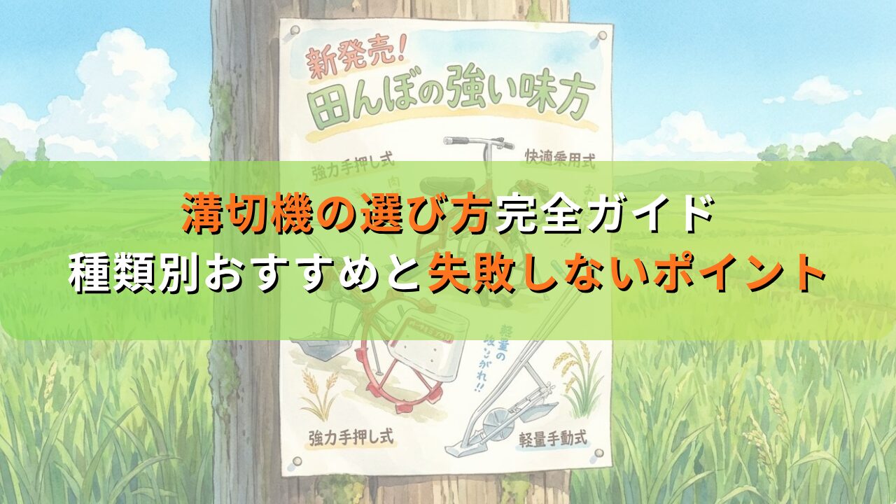 溝切機の選び方完全ガイド｜種類別おすすめと失敗しないポイント