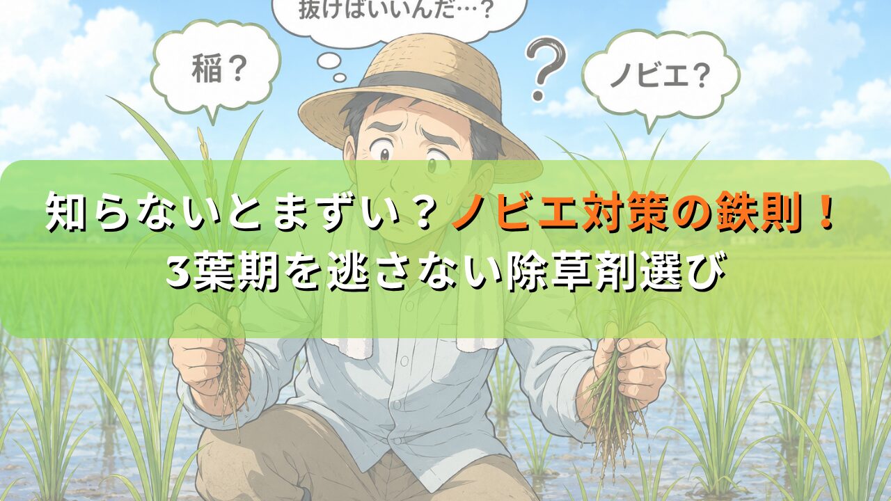 知らないとまずい？ノビエ対策の鉄則！3葉期を逃さない除草剤選び