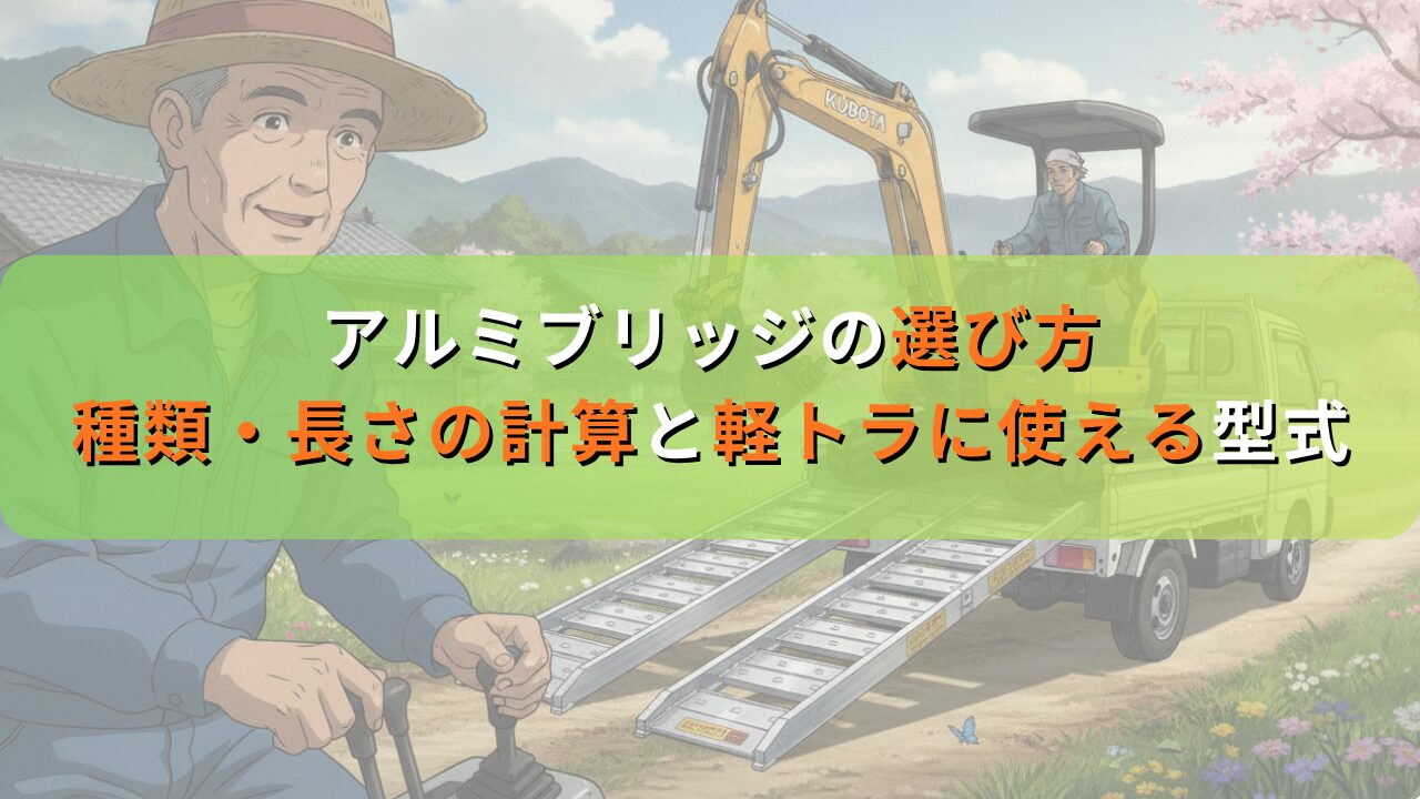 アルミブリッジの選び方｜種類・長さの計算と軽トラに使える型式