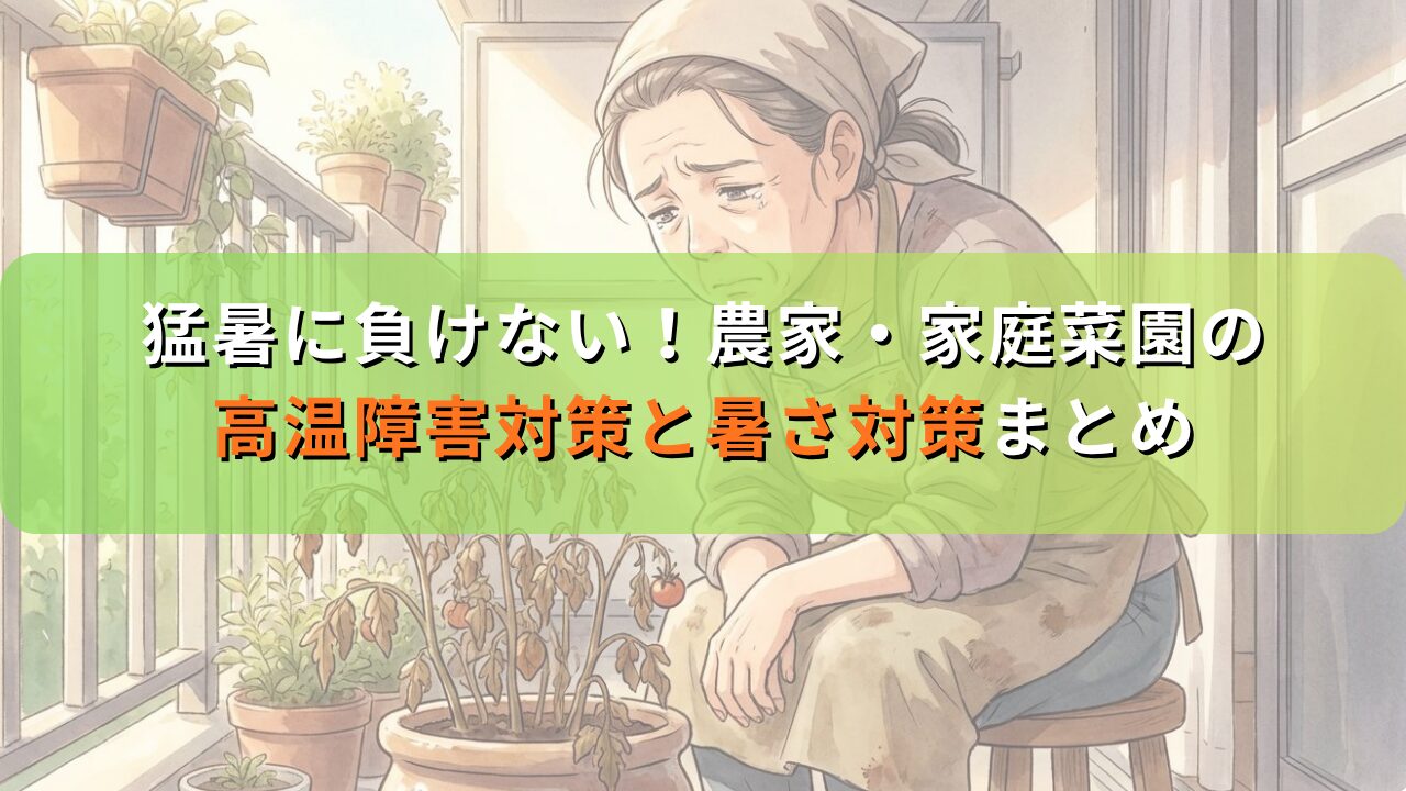 猛暑に負けない！農家・家庭菜園の高温障害対策と暑さ対策まとめ